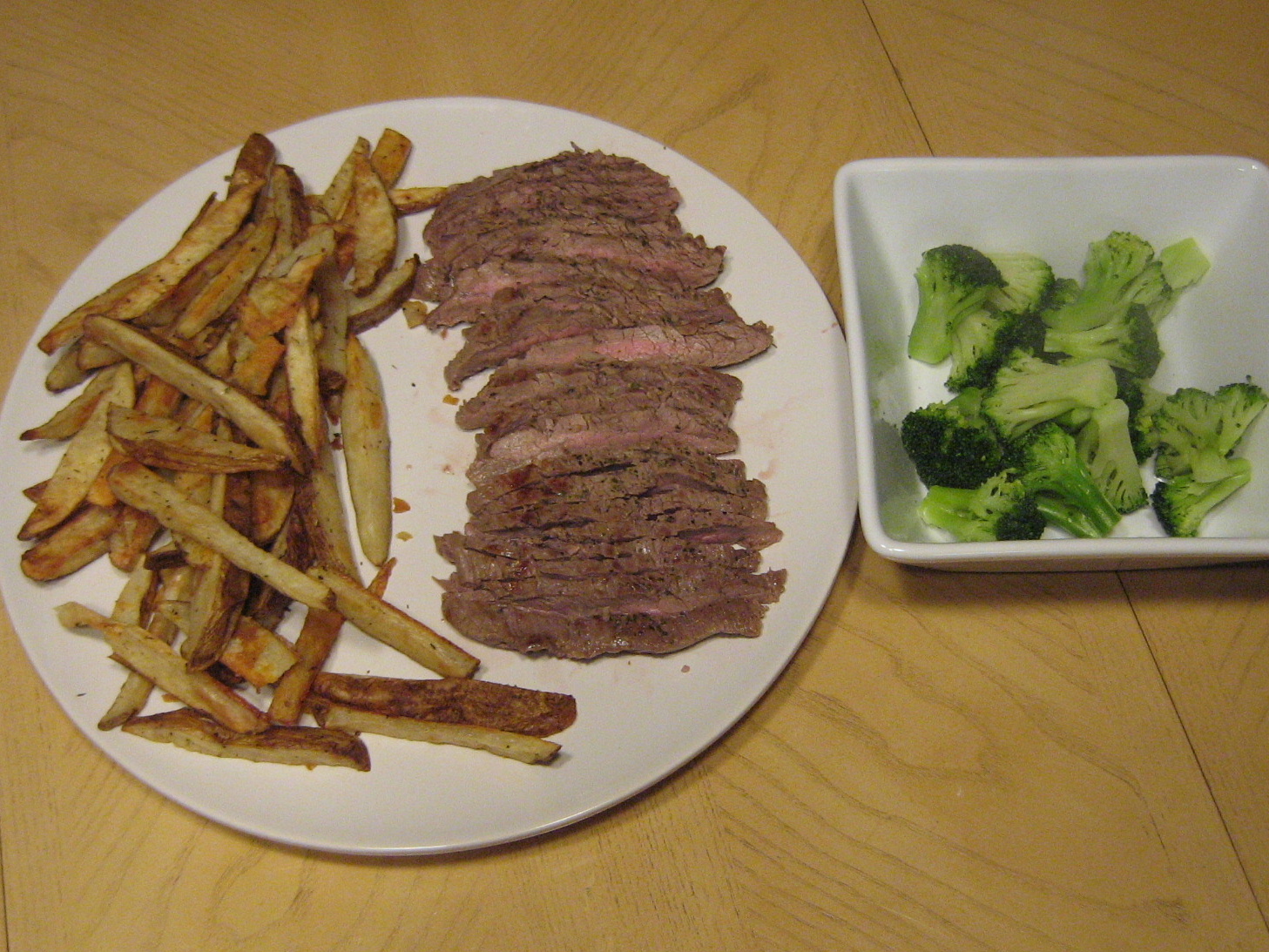 Janis Cooks Grilled Flank Steak and Oven Fries